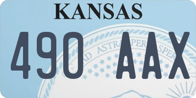 KS license plate 490AAX