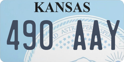 KS license plate 490AAY
