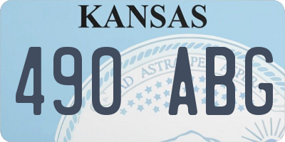 KS license plate 490ABG