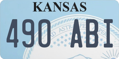 KS license plate 490ABI