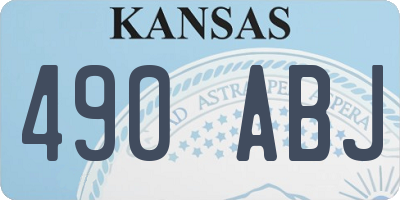 KS license plate 490ABJ