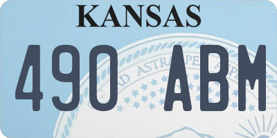 KS license plate 490ABM