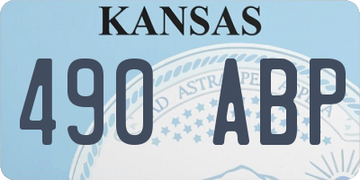 KS license plate 490ABP