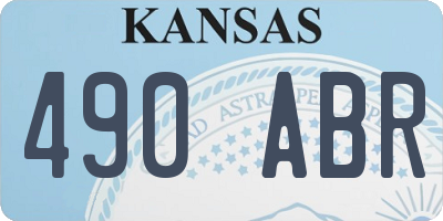 KS license plate 490ABR