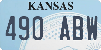 KS license plate 490ABW
