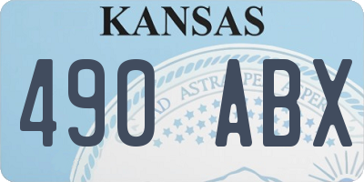 KS license plate 490ABX