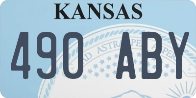 KS license plate 490ABY