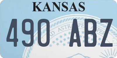 KS license plate 490ABZ