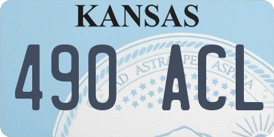 KS license plate 490ACL