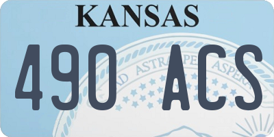 KS license plate 490ACS