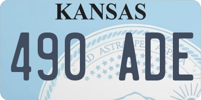 KS license plate 490ADE