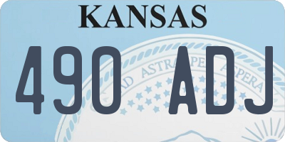 KS license plate 490ADJ