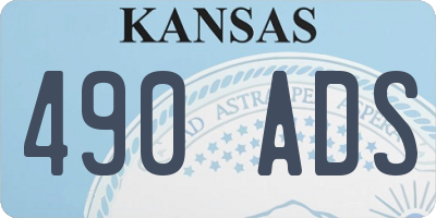 KS license plate 490ADS