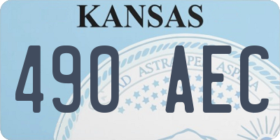 KS license plate 490AEC