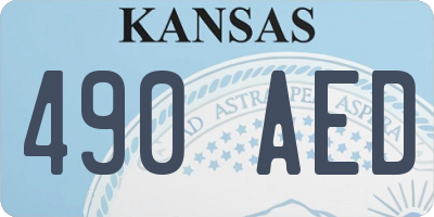 KS license plate 490AED