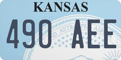 KS license plate 490AEE