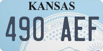 KS license plate 490AEF
