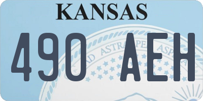 KS license plate 490AEH