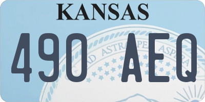 KS license plate 490AEQ