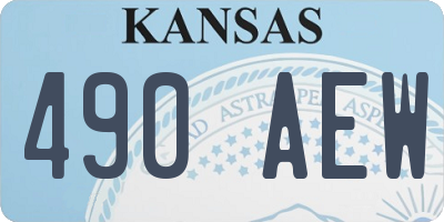 KS license plate 490AEW