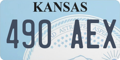 KS license plate 490AEX