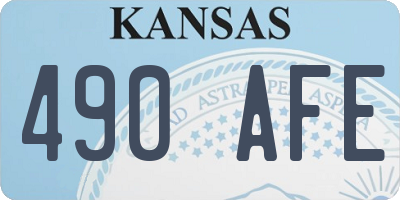 KS license plate 490AFE