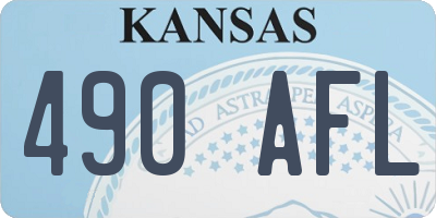 KS license plate 490AFL