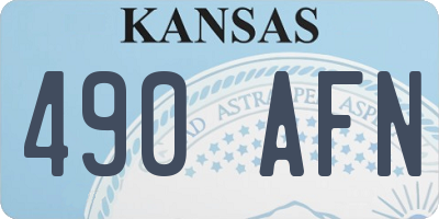 KS license plate 490AFN