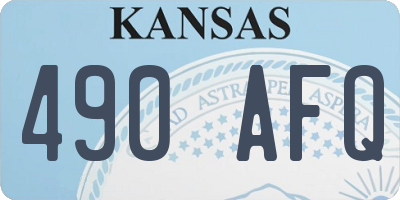 KS license plate 490AFQ