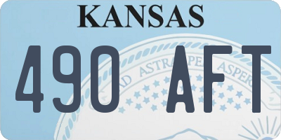 KS license plate 490AFT