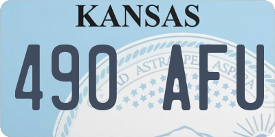 KS license plate 490AFU