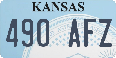 KS license plate 490AFZ