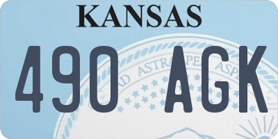 KS license plate 490AGK