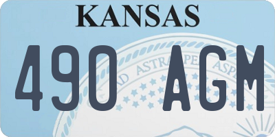KS license plate 490AGM