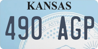 KS license plate 490AGP