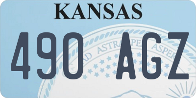 KS license plate 490AGZ