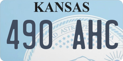 KS license plate 490AHC