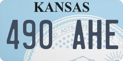 KS license plate 490AHE