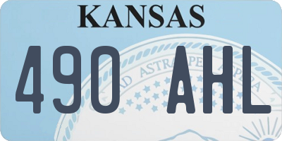 KS license plate 490AHL