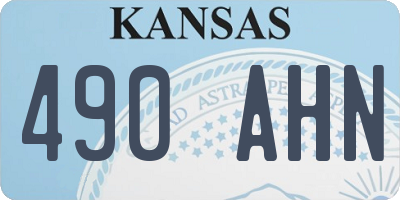 KS license plate 490AHN