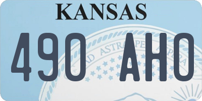 KS license plate 490AHO