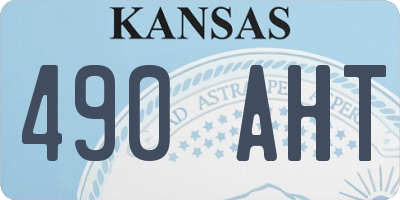 KS license plate 490AHT