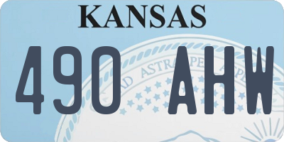 KS license plate 490AHW
