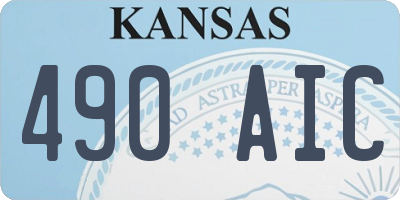KS license plate 490AIC