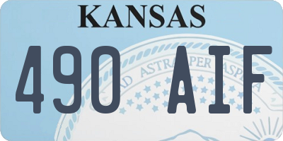 KS license plate 490AIF