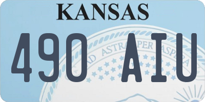 KS license plate 490AIU