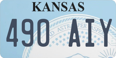 KS license plate 490AIY