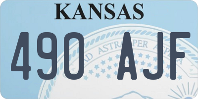 KS license plate 490AJF