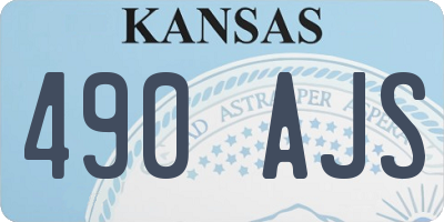 KS license plate 490AJS