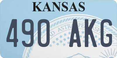 KS license plate 490AKG